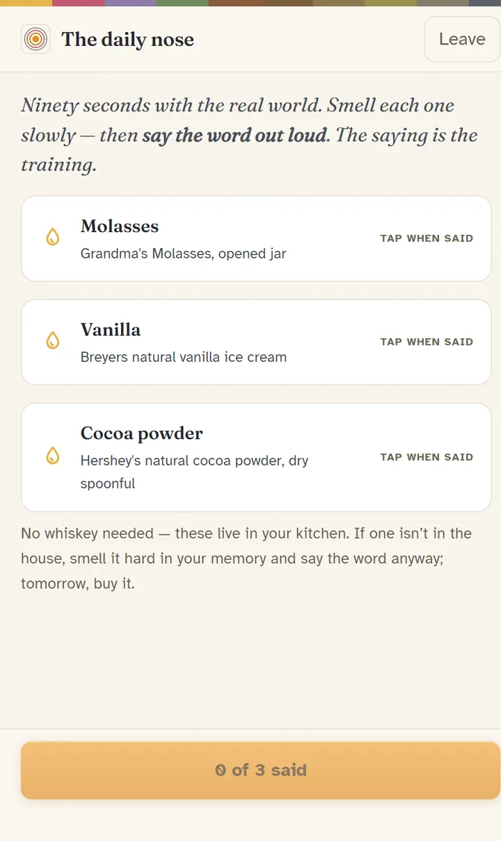 The Daily Nose: three grocery-shelf smells, said out loud
